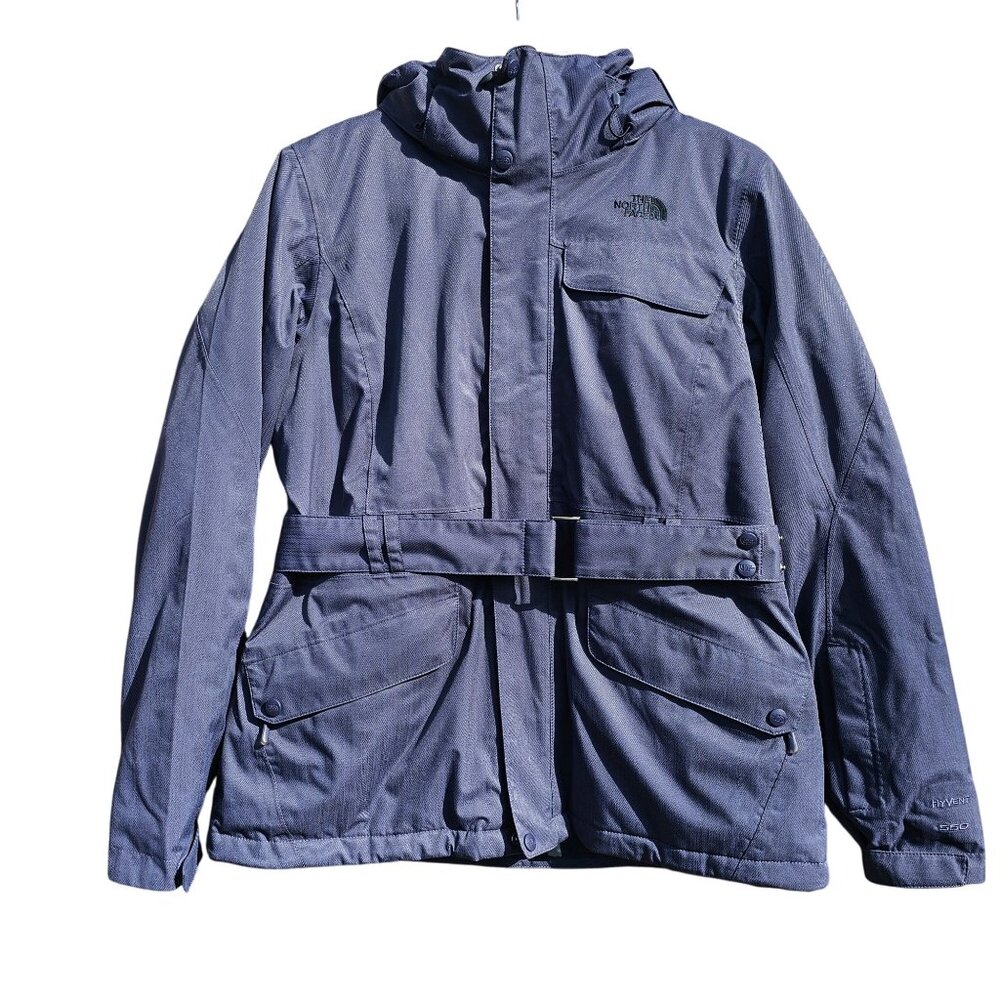The North Face Get Down HyVent 550 Insulated Hooded Jacket Coat Large Purple